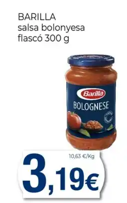 Supermercats Jespac BARILLA salsa bolonyesa flascó oferta
