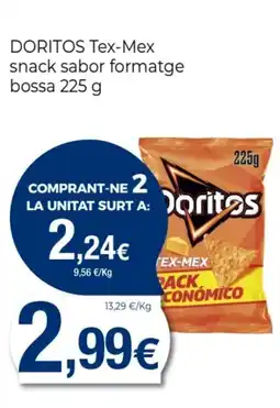 Supermercats Jespac DORITOS Tex-Mex snack sabor formatge bossa oferta