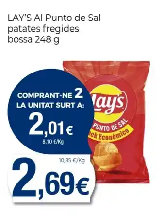 Supermercats Jespac LAY'S AI Punto de Sal patates fregides bossa oferta