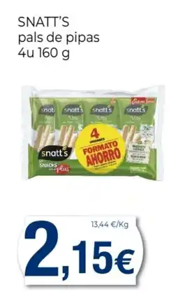 Supermercats Jespac SNATT'S pals de pipas 4u oferta