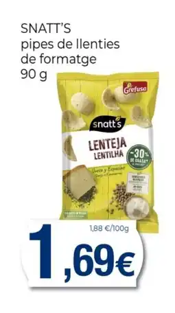 Supermercats Jespac SNATT'S pipes de llenties de formatge oferta