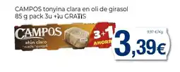 Supermercats Jespac CAMPOS tonyina clara en oli de girasol oferta