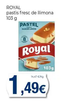 Supermercats Jespac ROYAL pastìs fresc de llimona oferta