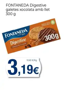 Supermercats Jespac FONTANEDA Digestive galetes xocolata amb llet oferta