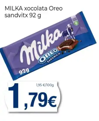 Supermercats Jespac MILKA xocolata Oreo sandvitx oferta
