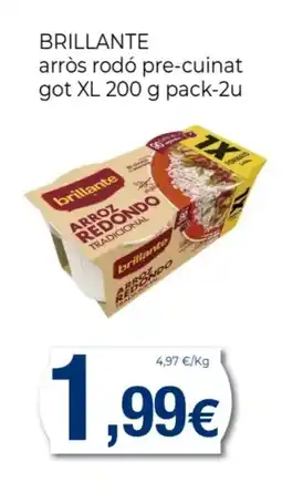 Supermercats Jespac BRILLANTE arròs rodó pre-cuinat got XL oferta