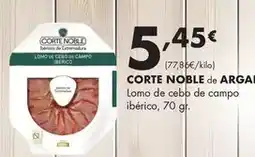 Supermercados Lupa Argal - corte noble lomo de cebo de campo ibérico oferta