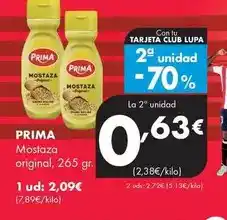 Supermercados Lupa Prima - mostaza original oferta