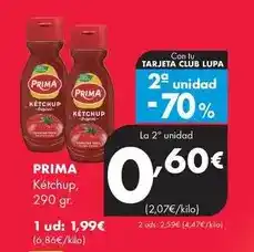 Supermercados Lupa Prima - ketchup oferta