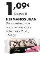 Supermercados Lupa Hermanos juan - donas rellenas de cacao o con sabor nata oferta