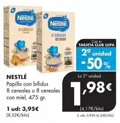 Supermercados Lupa Nestlé - papilla con bifidus 8 cereales u 8 cereales con miel oferta