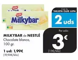 Supermercados Lupa Nestlé - milkybar de chocolate blanco oferta