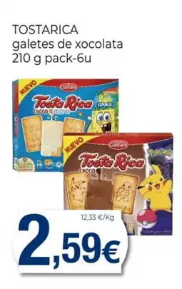 Supermercats Jespac TOSTARICA galetes de xocolata oferta
