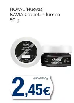 Supermercats Jespac ROYAL 'Huevas' KÄVIAR capelan-lumpo oferta