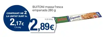 Supermercats Jespac BUITONI massa fresca empanada oferta