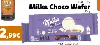 Supermercats Jespac MILKA CHOCO WAFER Galetes oferta