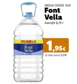 Supermercats Jespac FONT VELLA Aigua sense gas oferta