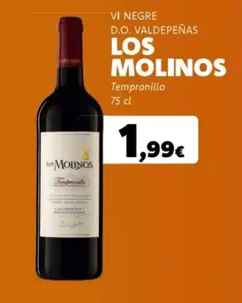 Supermercats Jespac LOS MOLINOS Vi negre d.o. valdepeñas oferta