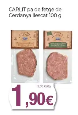Supermercats Jespac CARLIT pa de fetge de Cerdanya llescat oferta