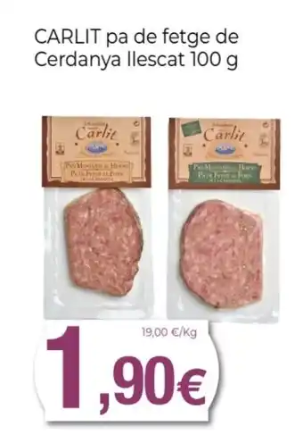 Supermercats Jespac CARLIT pa de fetge de Cerdanya llescat oferta