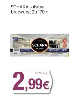 Supermercats Jespac SCHARA salsitxa bratwurst 2u oferta