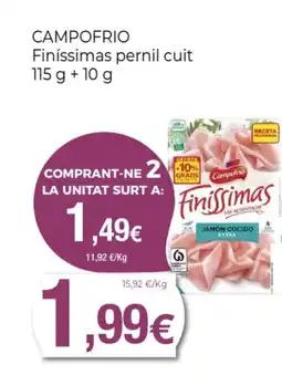 Supermercats Jespac CAMPOFRIO Finíssimas pernil cuit oferta