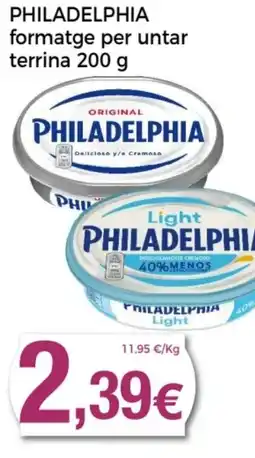 Supermercats Jespac PHILADELPHIA formatge per untar terrina oferta