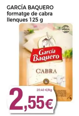 Supermercats Jespac GARCÍA BAQUERO formatge de cabra Ilenques oferta