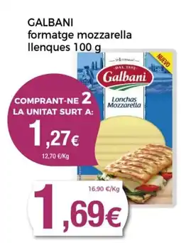 Supermercats Jespac GALBANI formatge mozzarella llenques oferta