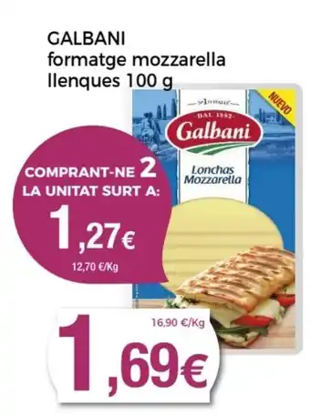 Supermercats Jespac GALBANI formatge mozzarella llenques oferta