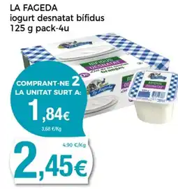 Supermercats Jespac LA FAGEDA iogurt desnatat bífidus oferta