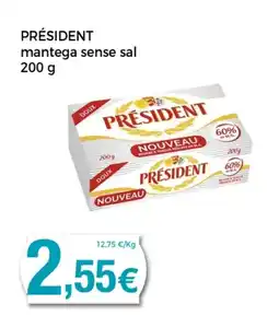 Supermercats Jespac PRÉSIDENT mantega sense sal oferta