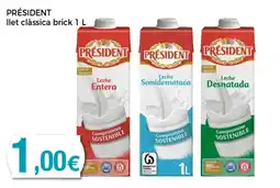 Supermercats Jespac PRÉSIDENT llet clàssica brick oferta
