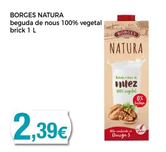 Supermercats Jespac BORGES NATURA beguda de nous 100% vegetal brick oferta