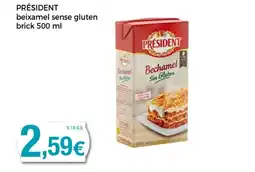 Supermercats Jespac PRÉSIDENT beixamel sense gluten brick oferta