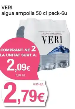 Supermercats Jespac VERI aigua ampolla oferta