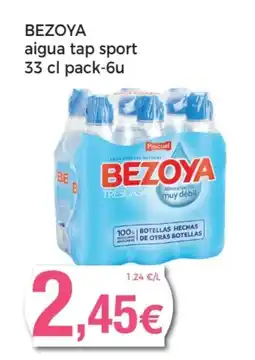 Supermercats Jespac BEZOYA aigua tap sport oferta