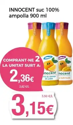 Supermercats Jespac INNOCENT suc 100% ampolla oferta