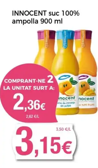 Supermercats Jespac INNOCENT suc 100% ampolla oferta
