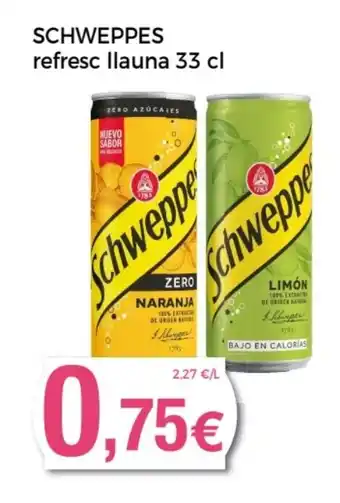 Supermercats Jespac SCHWEPPES refresc llauna oferta