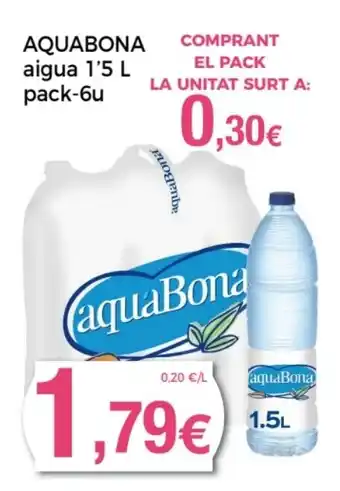 Supermercats Jespac AQUABONA aigua oferta