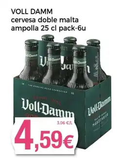 Supermercats Jespac VOLL DAMM cervesa doble malta ampolla oferta