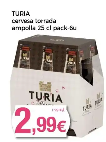 Supermercats Jespac TURIA cervesa torrada ampolla oferta