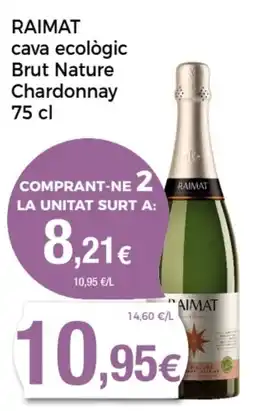 Supermercats Jespac RAIMAT cava ecològic Brut Nature Chardonnay oferta