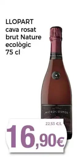 Supermercats Jespac LLOPART cava rosat brut Nature ecològic oferta