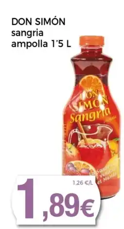 Supermercats Jespac DON SIMÓN sangria ampolla oferta