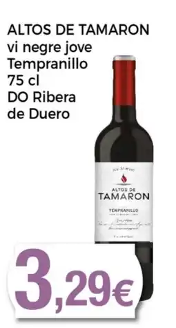 Supermercats Jespac ALTOS DE TAMARON vi negre jove Tempranillo DO Ribera de Duero oferta