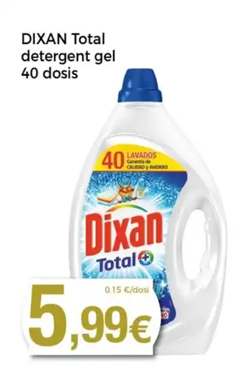 Supermercats Jespac DIXAN Total detergent gel 40 dosis oferta