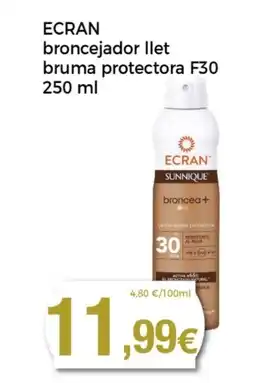 Supermercats Jespac ECRAN broncejador llet bruma protectora F30 oferta