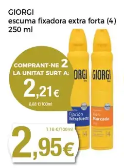Supermercats Jespac GIORGI escuma fixadora extra forta oferta